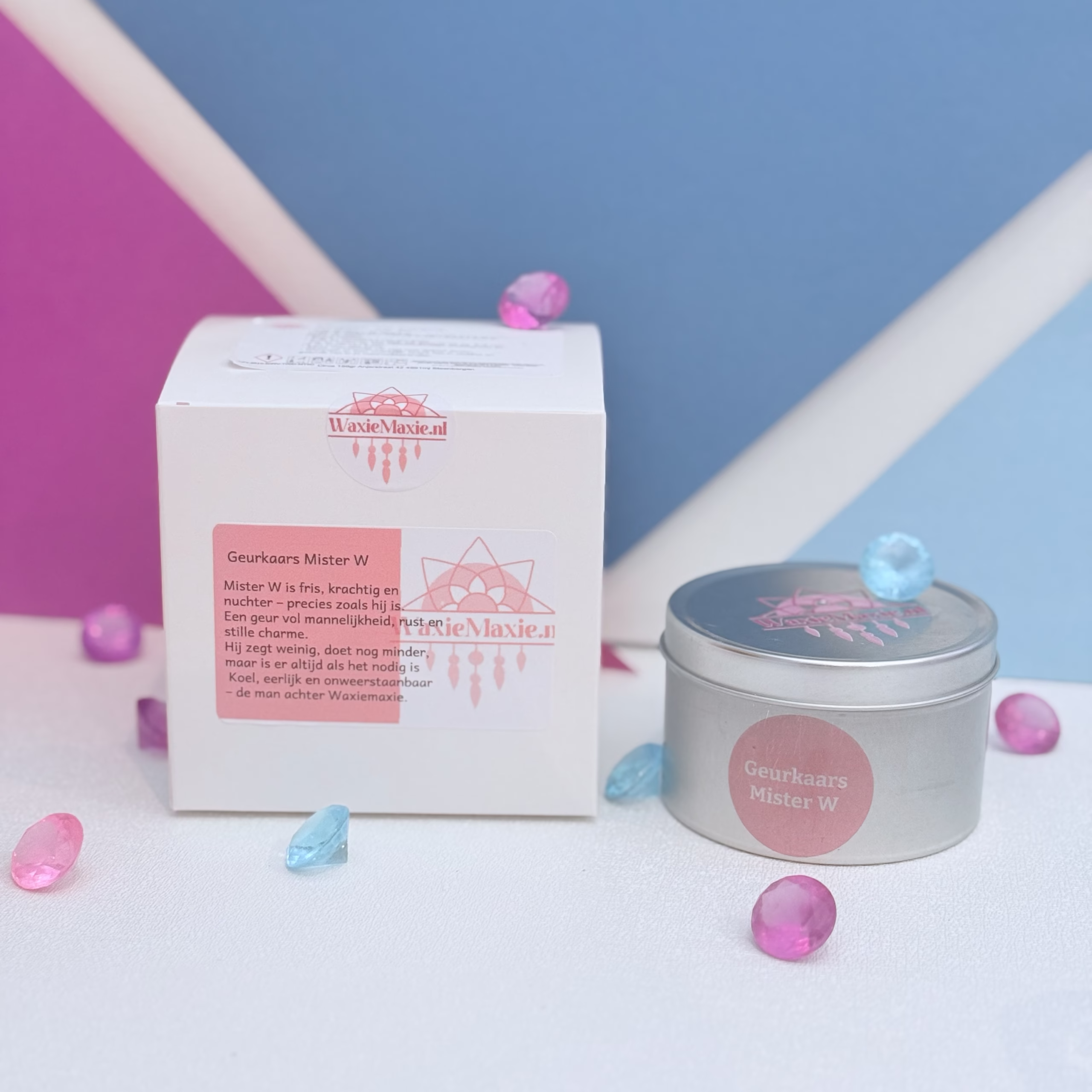 Mister W Geurkaars 1 Mister W Geurkaars | Frisse, Mannelijke Sojawaskaars met Hout-, Musk- en Ambertonen