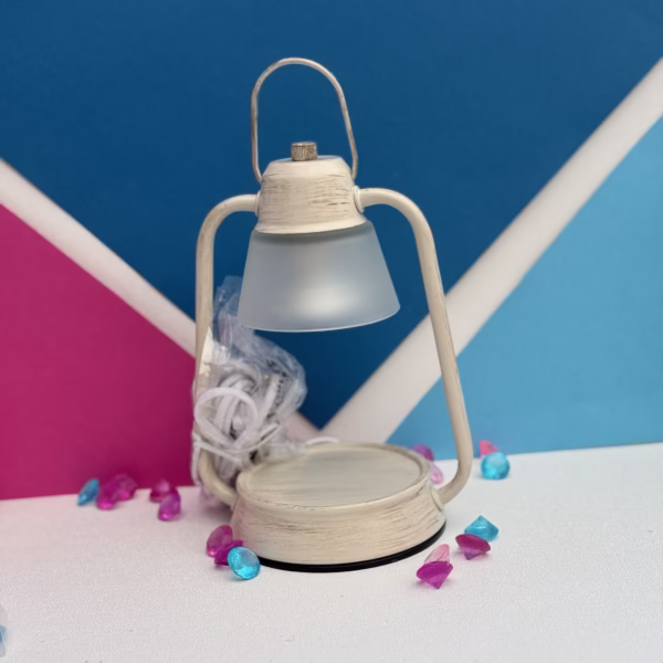 lamp+ 1 kaars  (blikkaars)